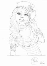 Coloring Pages Girl Pinup Printable Colouring Adults Book Search Adult Fantasy Google Sheets Drawings Stencil sketch template