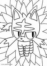 Pokemon Coloring Pages Litten Printable sketch template