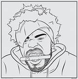 Gangsta Rappers Bun Tupac Rapper Coloringhome Splatters Papercrafts sketch template