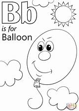 Coloring Letter Balloon Pages Drawing Alphabet Printable Line Preschool Color Letters Ball Worksheets Kids Bear Bird Butterfly Supercoloring Coloringbay Getdrawings sketch template