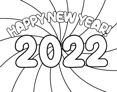 happy  year coloring pages  printable coloring pages