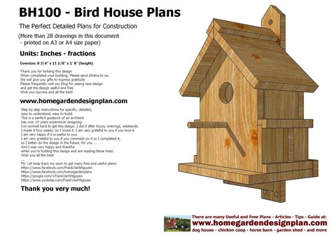 sntila home garden plans bh bird house plans construction bird house