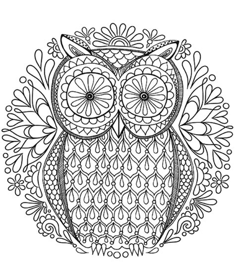 magical owl  big eyes mandala mandalas  animals page