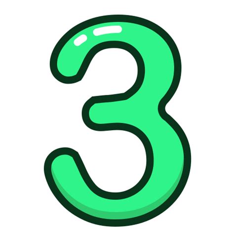 green number numbers study  icon