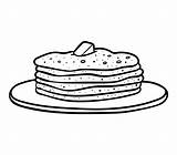 Pancakes sketch template