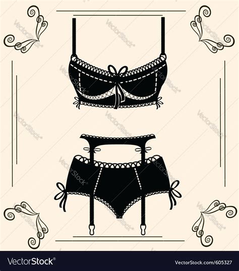 vintage lingerie royalty free vector image vectorstock