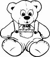 Teddy Bear Coloring Doll Pages Kids Advertisement sketch template