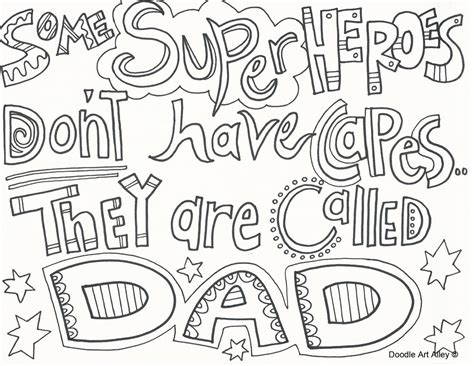 fathers day coloring pages doodle art alley