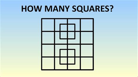 How Many Squares Are In This Picture Learn The Formula Youtube