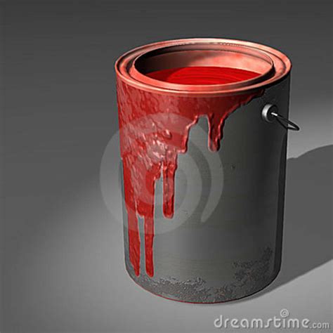 red paint pot stock illustration illustration  painter