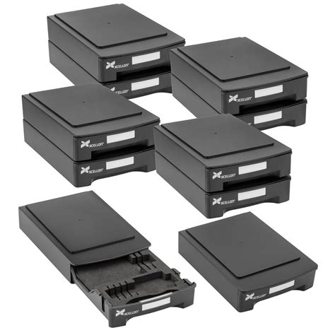 xcellon stackable hard drive case  media organizer kit