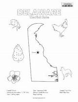 Coloring Delaware Pages States United Getcolorings Getdrawings Color sketch template