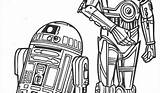 Coloring Bb8 Coloriage Et Droid 3po R2 D2 Wars Star Danieguto Tablet sketch template