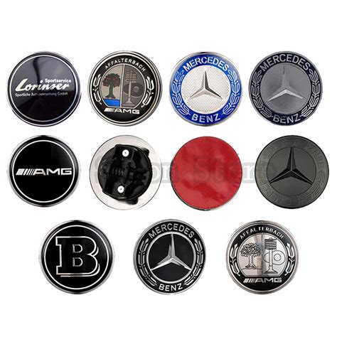 mm car front hood center cover label  mercedes benz amg apple tree brabus lorinser auto abs