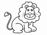 Lion Drawing Kids Coloring Animal Cute Color Small Drawings Elephant Animals Baby Getdrawings Cartoon Eyes Lions Dari Disimpan Pages sketch template