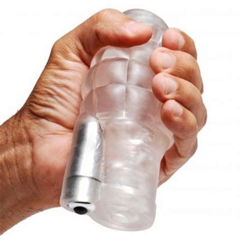palm tec grenade stroker with bullet sleeve sex toys