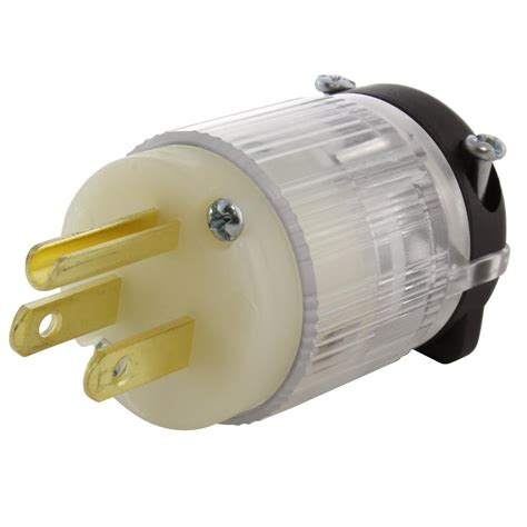 ac works 15 amp 125 volt nema 5 15p 3 prong household male plug with power indicator as515pl