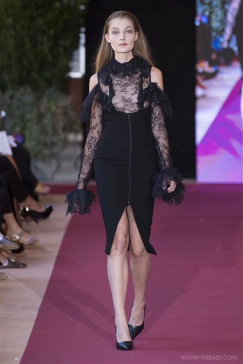 Fashion Runway Model Dress Long Sleeve Sexy Lace Bodycon Knee Length