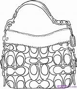 Handbag Coach Handbags Dragoart sketch template