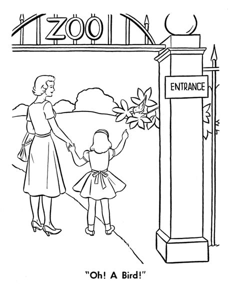 printable zoo coloring pages  kids