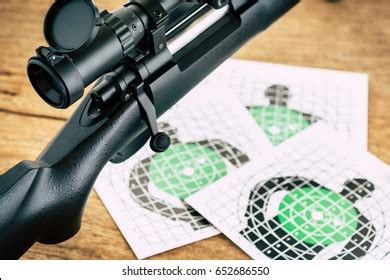 sniper rifle gun paper target  stock photo  shutterstock
