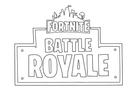 coloring fortnite battle royale logo logodix