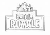 Fortnite Logo Battle Coloring Royale Pages Logodix Logos sketch template