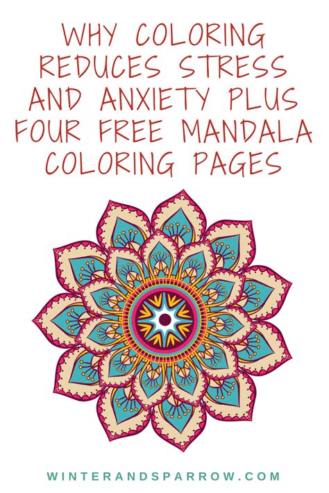 coloring reduces stress anxiety   mandala coloring pages