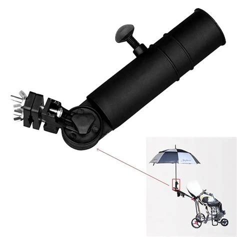 universal black golf cart umbrella holder stand  buggy cart baby pram wheelchair  golf car