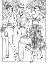 Coloring Pages 1950s Fashion Book Fabulous Dover Publications Kids Creative Color Coloriage Haven Vintage Mode Adult Fashions 1950 Welcome 50s sketch template