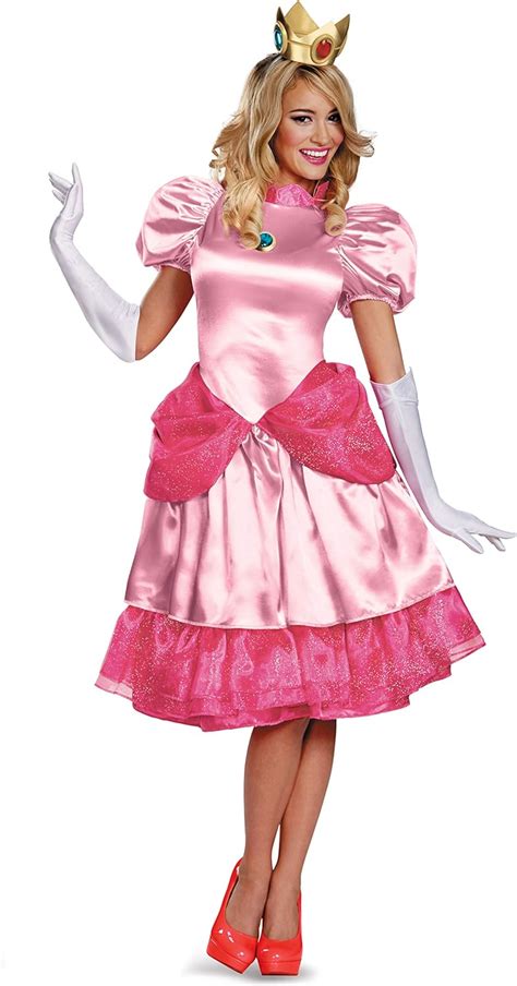 Disguise Princess Peach Deluxe Adult Fancy Dress Costume Amazon De