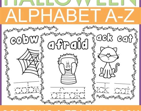 halloween alphabet printables  coloring pages seasoned sprinkles
