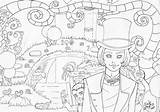 Wonka Willy Colouring Pages Factory Chocolate Charlie Wonderland Deviantart Outlines sketch template