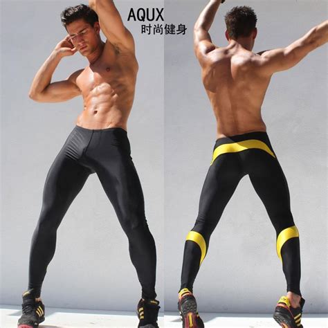 2017 hot aqux sexy men s tights elastic pants high stretch