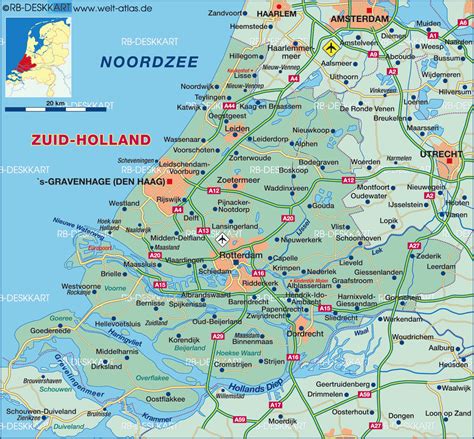 map  zuid holland netherlands map   atlas   world world atlas