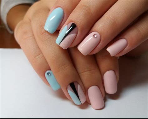 ногти красивый дизайн ногтей нейл арт розовые ногти голубые ногти