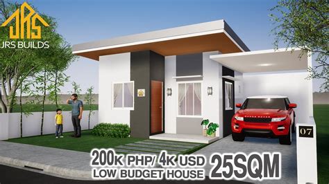 small house design  sqm sqft  budget bungalow plan youtube