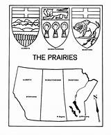 Coloring Pages Canada Arms Coat Social Studies Map Canadian Sheets Colouring Grade Prairies Maps Columbia British Activity Kids Geography Honkingdonkey sketch template