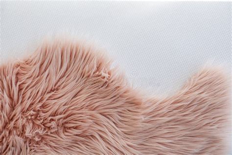 pink synthetic fluffy fur stock image image  floor