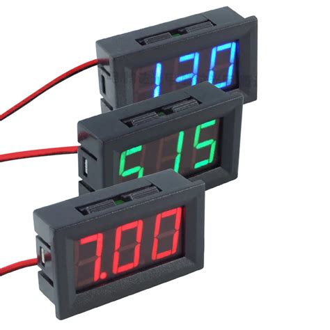 mini dc    led digital voltmeter  wire display
