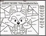 Coloring Multiplication Color Worksheets Math Sheets sketch template