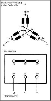 schaltplan dahlanderschaltung wiring diagram