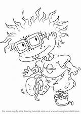 Rugrats Chuckie Chucky Finster Chukie Drawingtutorials101 Kleurplaten Reptar sketch template
