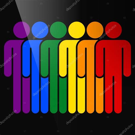 färglogotyp sex man hbt rörelsen rainbow flag — stockfotografi