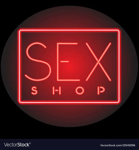 neon sign sex shop shining light retro banner sex vector image