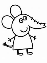 Pig Peppa Coloring Pages Elephant Rocks Color Easter Colouring Hunt Fairy Egg sketch template