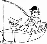 Coloring Pages Boat Printable Row Fishing Fisherman Motor Clip Canoe Kids Template Getcolorings Clipart Library Comments sketch template