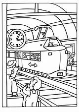 Station Train Coloring Pages Large sketch template