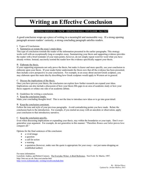 writing  effective conclusion