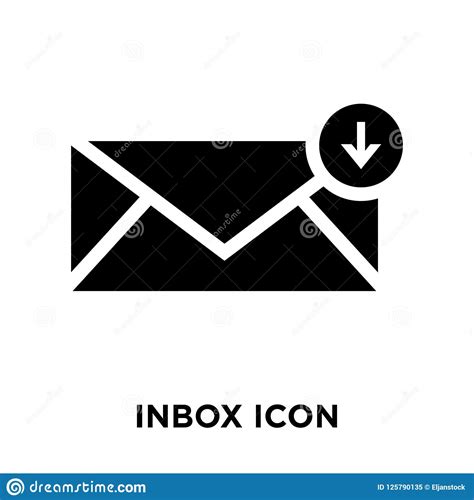inbox icon vector isolated  white background logo concept  stock
